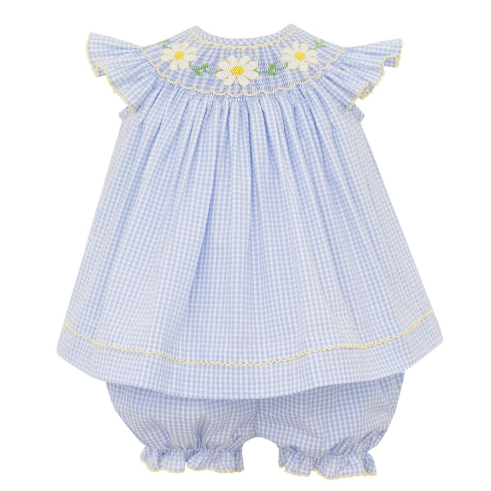 Blue Gingham Kids Matching Set